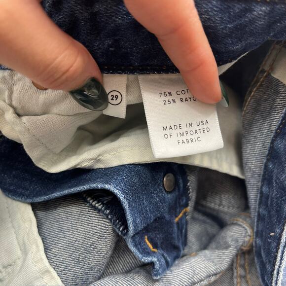 GRLFRND Casey Wide Leg Jeans Blue After All Button Fly Denim High Rise Sz 29 NEW - Picture 6 of 7